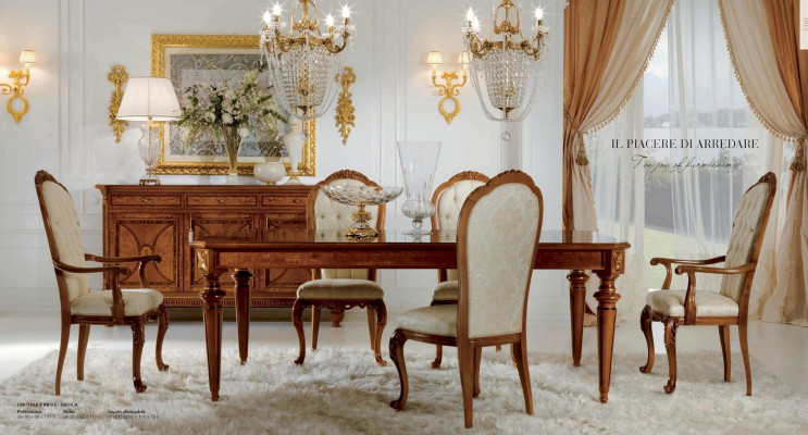 Luxus Essgruppe Esszimmer Esstisch Stuhl Vitrine Sideboard Set 8tlg