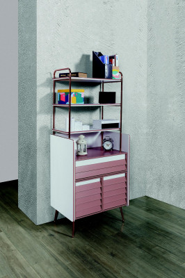 Kinderzimmer Set 7tlg Luxus Bett Nachttisch Kommode Kleiderschrank Wandregal