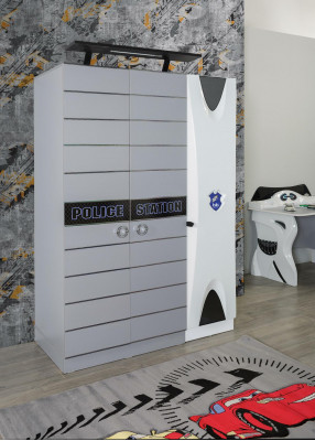 Kinderzimmer Jugendzimmer Set Autobett Kleiderschrank Schreibtisch 4tlg