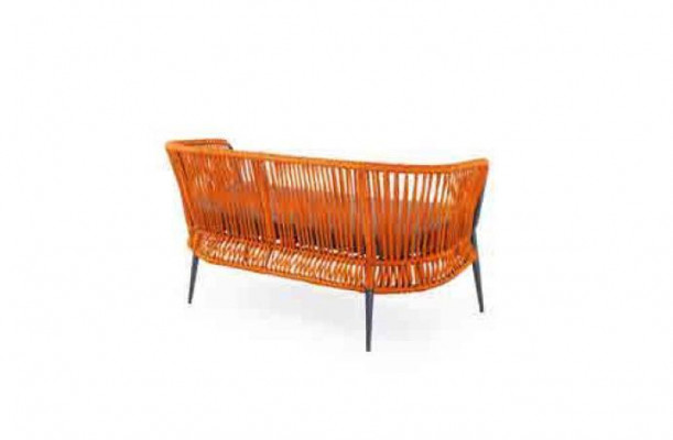 Orange Garten Sitzmöbel Sofagarnitur Zweisitzer Sessel Couchtisch Set