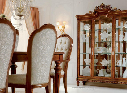 Vitrine Schränke Vitrinen Holz Luxus Wohnzimmer Möbel Schrank Braun
