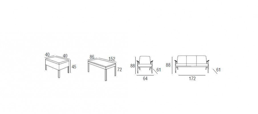 Gartenmöbel Sofagarnitur Tisch Sessel Sitzgruppen Veranda Hocker 6tlg.