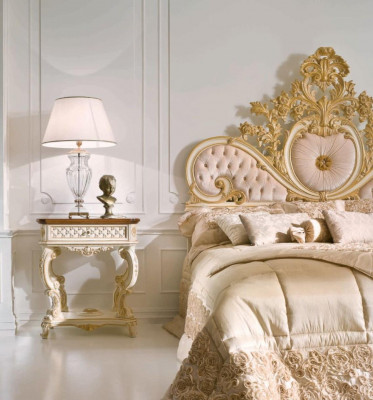 Luxus Schlafzimmer Doppel Bett Nachttisch Schminktisch Spiegel 8tlg