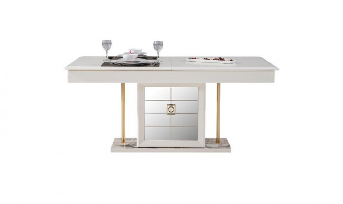 Komplett Set Esstisch 6xStühle Esszimmer Set Ess Gruppe Holz Tisch 9tlg