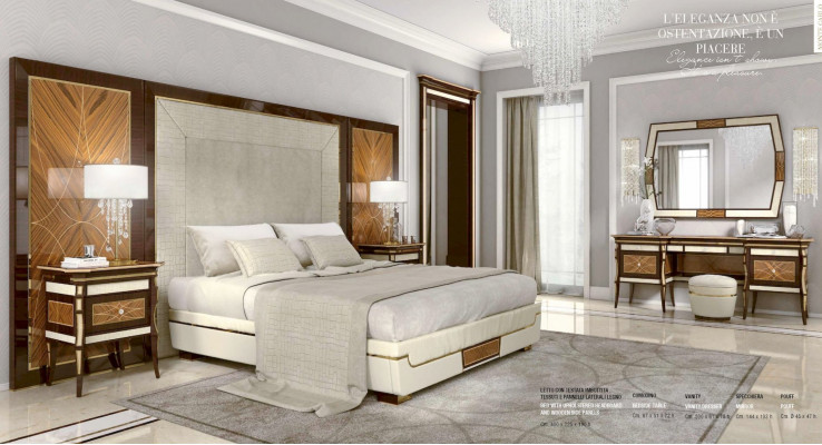 Luxus Bett Doppelbett Groß Braun Bettgestelle Bettrahmen Schlafzimmer