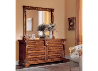 Gruppe Sideboard Spiegel Kommode Schränke Holz Möbel Braun Schlafzimmer 