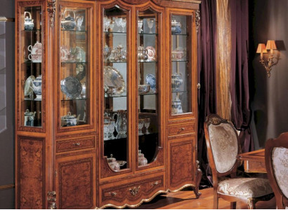 Vitrine Schränke Braun Groß Vitrinen Luxus Schrank Holz Wohnzimmer