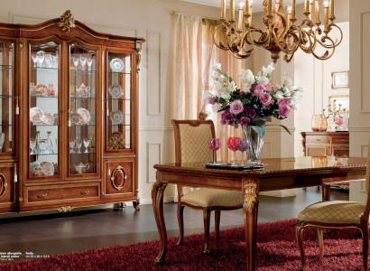 Vitrine Luxus Groß Schränke Vitrinen Holz Wohnzimmer Möbel Schrank Braun Barock