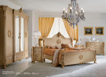 Bett Doppelbett Betten Schlafzimmer Bettrahmen Beige Holz Luxus