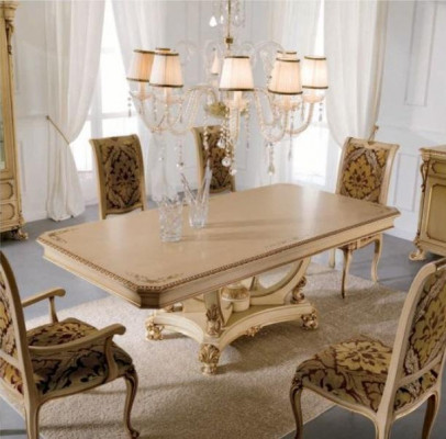 Luxus Esstisch Esszimmertisch Essecke Tisch Esszimmer Beige Holz