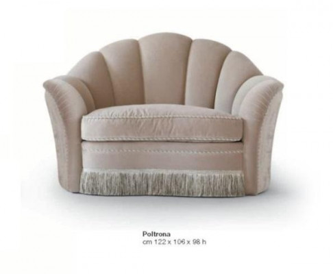 Sessel Luxus Sitzer 1 Sitz Clubsessel Stoff Wohnzimmer Grau Modern
