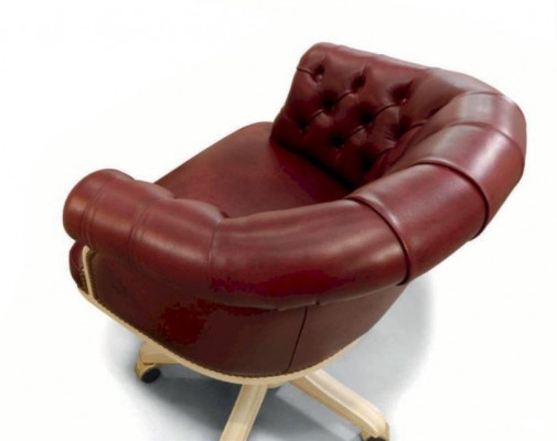 Drehsessel Chefsessel Sessel Luxus Büro Drehstühle Chesterfield Rot