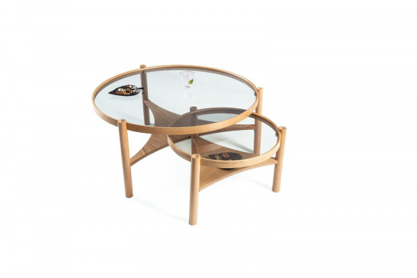 Wohnzimmer Set 2 tlg Rund 2x Couchtische Modern Designer Einrichtung