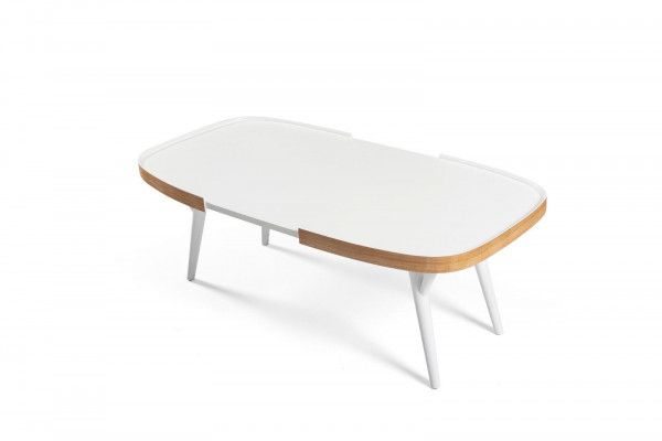 Holz Weiß Couchtisch Wohnzimmer Designer Modern Einrichtung 