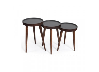 Braun Holz 3x Couchtische Wohnzimmer Komplett Beistelltisch Luxus Tische