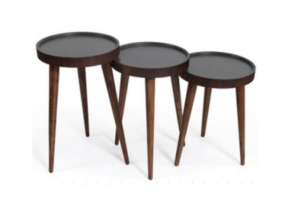 Braun Holz 3x Couchtische Wohnzimmer Komplett Beistelltisch Luxus Tische