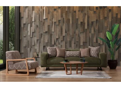 Textil Möbel Wohnzimmer Modern Sofa 4-Sitzer Polstersessel Einsitzer Viersitzer 2tlg