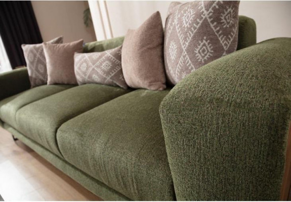 Textil Möbel Wohnzimmer Modern Sofa 4-Sitzer Polstersessel Einsitzer Viersitzer 2tlg