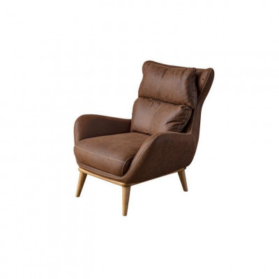Exklusive Sessel Braun Farbe Eleganter Möbel Kunstleder Polstermöbel