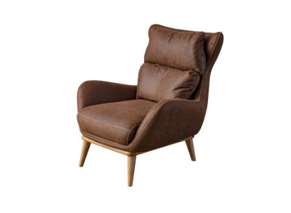 Exklusive Sessel Braun Farbe Eleganter Möbel Kunstleder Polstermöbel