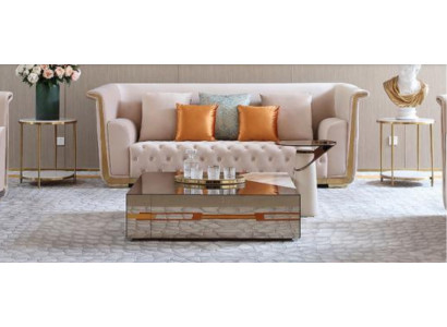 Designer Modern Couchtisch Beistelltisch Sofa Marmor Tisch Glas Kaffeetisch Neu