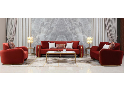 Dreisitzer Couch Polster Design Sofa 3er Sitz Sofas Textil Design Sofa Möbel Neu