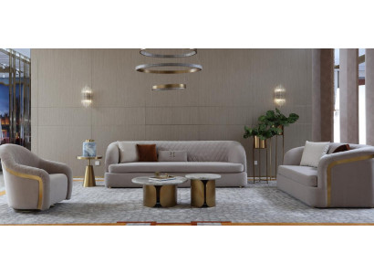 Dreisitzer Textil Couch Polster Design Sofa 3er Sitz Sofas Möbel Big Sofa Neu