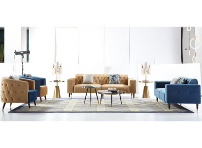 Design Möbel Wohnzimmer Couch Sofagarnitur Couchen Sofa Garnituren 3+2+1+1 4tlg.