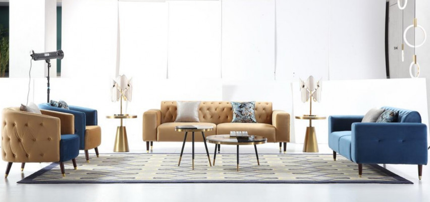 Dreisitzer Couch Polster Design Sofa Moderne 3er Sitz Sofas Zimmer Möbel Neu