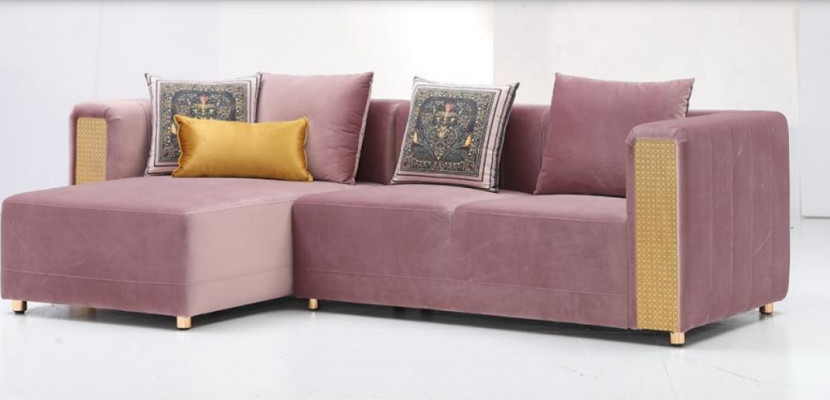 Ecksofa L-Form Couchtisch Polster Ecke Wohnzimmer Luxus Möbel Sofa Couch 3tlg