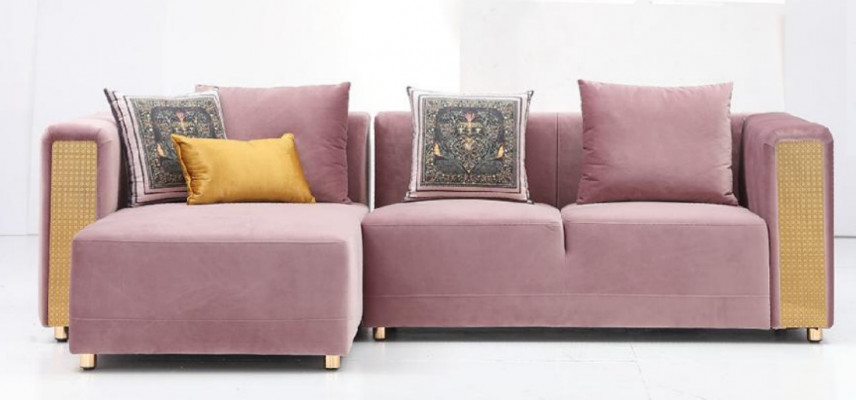 Ecksofa L Form Sofa Couch Design Couchen Polster Textil Modern Neu Eck Garnitur