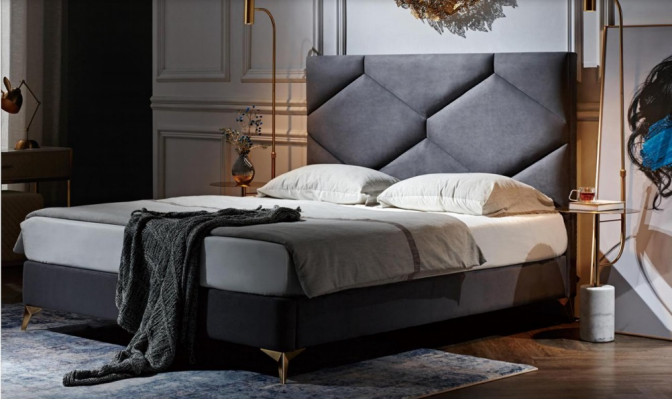 Bett 180x200cm Textil Schlafzimmer Möbel Luxury Moderne Betten Hotel Möbel Neu