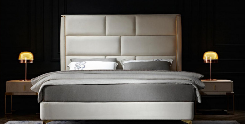 Luxus Schlafzimmer Bett Polster Design Doppel Hotel Betten Hotel Möbel Samt Neu