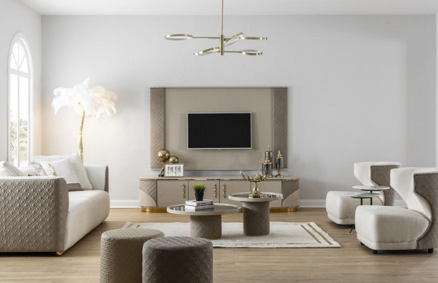 Modern TV-Lowboard Luxus TV-Schrank Stilvoll RTV Wohnzimmer TV-Kommode NEU