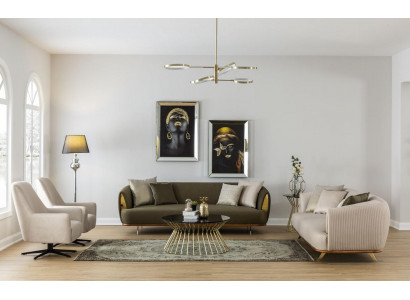 Luxus Sofagarnitur Modern Set 3+2+1+1 Sitzer Sofa Couch Garnitur Design Couchen