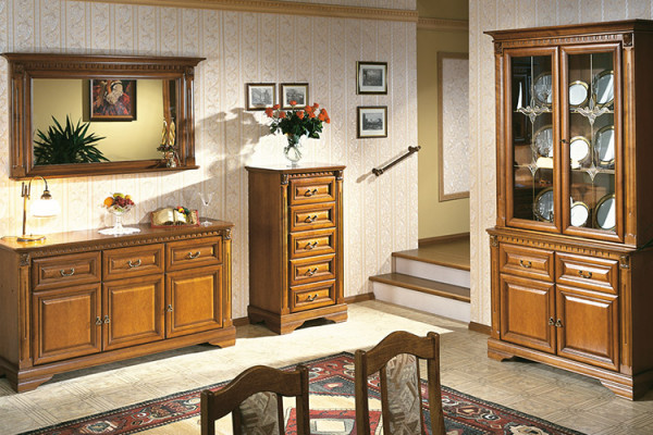  Klassischer Designer Spiegel Wandspiegel mit echten Holz Rahmen Kolonial Stil 