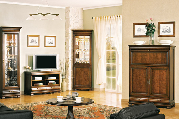  Klassische Vitrine Vitrinenschrank Vitrinen Schrank Schrankwand - Model N-W1-2 