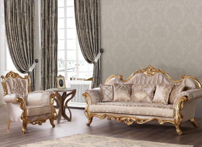 Sofagarnitur 3+1 Sitz Couch Polster Möbel Set Garnitur Klassische Sitzmöbel