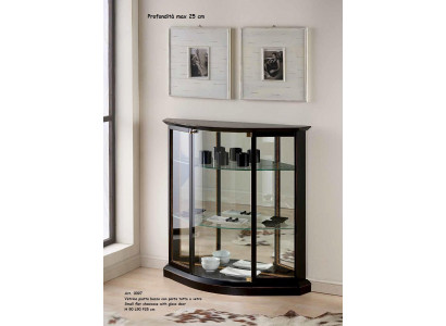 Vitrine Schwarz Glasschrank Design Klassische Schrank Luxus Holz Möbel Vitrinen