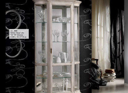 Vitrine Glasschrank Weiß Luxus Italienische Möbel Vitrinen Schränke Wohnzimmer