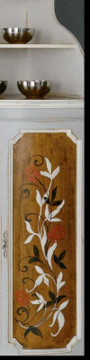 Landhaus Eckschrank Eckkommode Italienische Möbel Schrank Kommoden Anrichte
