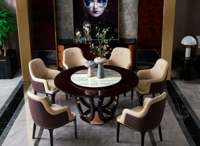 Gruppe Ess Tisch Sitz Wohn Zimmer Garnitur Tische Polster Holz Stuhl