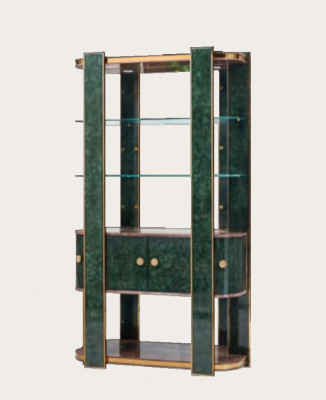 Designer Vitrine Holz Schrank Schränke Wohnzimmer Regale Büro Regale Glasschrank