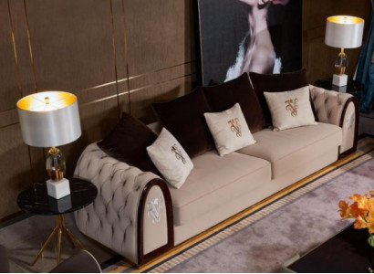 Dreisitzer Chesterfield 3 Sitzer Sofa Couch Polster Sitz Garnitur 3er Couchen