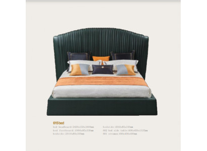 Bett Polster Design Luxus Doppel Betten Beige 180x200 Schlaf Zimmer Leder Hotel