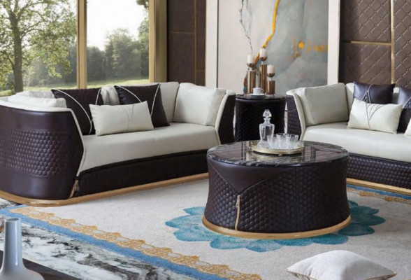 Designer Couchtisch Beistelltisch Sofa Wohnzimmer Tisch Möbel Rund