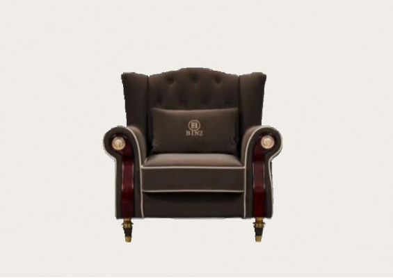 Edler Design Chesterfield Polster Sessel Fernseh Sitz Club Lounge Textil Luxus