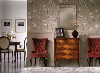 Wohnzimmer Set Kommode Spiegel Kommoden Garnitur Gruppe Holz Design Schrank Neu
