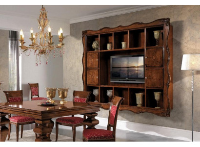 Wohnzimmer Wandschrank Vitrine Holz Wohnzimmermöbel TV Schrank Wand Design Neu
