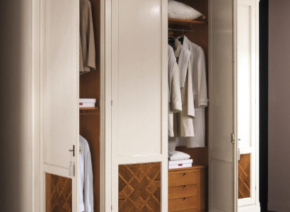 Schrank Echtholz Kleiderschrank Massive Schlafzimmer Möbel Italien Holzschrank